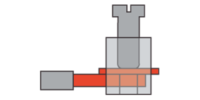 Conexón brida-tornillo